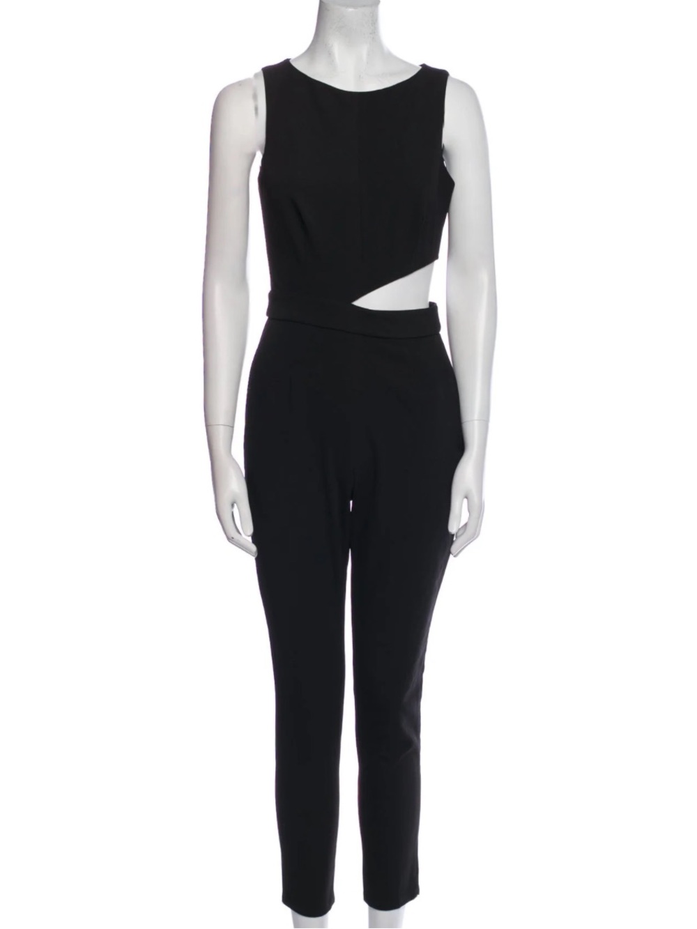 MISHA COLLECTION Black Sleeveless Cutout Jumpsuit | 8